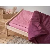 Yumeko Kinderdekbedovertrek Gewassen Percal Katoen 120x150 Paars - Eco, Bio & Fairtrade