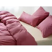 Yumeko Dekbedovertrek set Gewassen Percal Katoen 240x220 Roze - Eco, Bio & Fairtrade