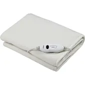 Tristar BW-4753 Elektrisch Onderdeken - Fleece, 2 Warmteniveaus, Oververhittingsbeveiliging - Wasmachinebestendig, Voor 1 Persoon, 150 x 80 cm, Inclusief Afneembare Warmteregelaar