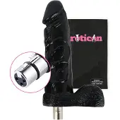 Eroticon Dildo Opzetstuk 17,5cm Groot Zwart voor Seksmachine