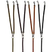Animal Boulevard Ab30039 - Hals- En Leibanden - Hond - Ab Country Leather 2-honden Lijn Zwart-12mmx70cm - Maat: 12mmx70cm