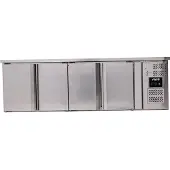 Saro Koeltafel Roestvrijstaal 4 Deuren | 223 x 70 x 89/95 cm