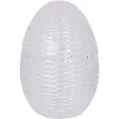 Clayre & Eef Glazen potje Ei Ø 8x12 cm Transparant Glas