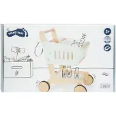 Small Foot - Houten Supermarkt Winkelwagen Wit