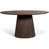 Fonq Grand Eettafel Donkerbruin Mangohout - Ø 120 cm