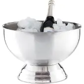 Merkloos champagnekoeler schaal - rvs - Ø 36,5 cm - flessenkoeler - zilver