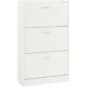 En.casa Schoenenkast Sykkylven 3 kleppen wit 103x60x24 cm []
