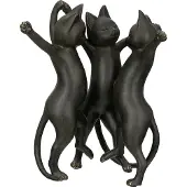 Gilde Dierfiguur Kat Gatto-Trio, zwart (1 stuk)