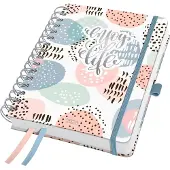 Sigel weekagenda met spiraal 2026 - formaat A5 - Rose Inspiration - hardcover - SI-J6602