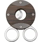 FOX Circle Cigar Cutter 744-ZW, Satin Sandvik 12C27, Ziricote Wood Titanium, sigaarknipper
