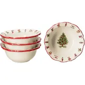 MamboCat Set van 4 Maestro Natale kerstkeramiek graankommen - 965/17