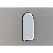 Thebalux Spiegel M27 - Arch model voorzien van indirecte LED in mat zwart kader - kleurwissel - dimfunctie - memory - spiegelverwarming - touchbediening M27500MZ