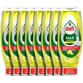 Dreft 8x Max Power Afwasmiddel Lemon 730 Ml