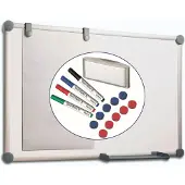 MAUL Whitebord 2000 Compleet,alu-prof, magn, gel. staal 90 x 120