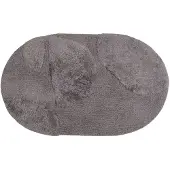 Veer Carpets Badmat Boaz - Grey Ovaal 50 x 80 cm