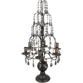 Clayre & Eef Kandelaar 36x70 cm zilverkleurig metaal kaarsenstandaard