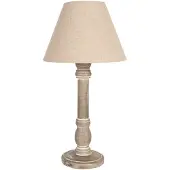 Clayre & Eef Tafellamp Ø 23x45 cm hout bureaulamp