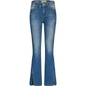 Vingino Flare Jeans Britte Split Meisjes Blauw 104
