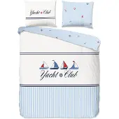 Good Morning Dekbedovertrek Katoen Renforcé Yachtclub - blue 200x200/220cm