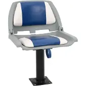 vidaXL 2-delige set inklapbare bootstoelen, blauw en wit, 48x51x41 cm
