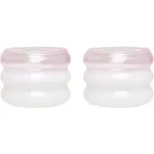 Design Letters Bubble waxinelichtjeshouder Ø5,6 cm 2-pack Milky white-pink