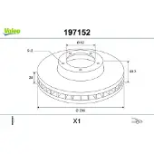 Valeo 197152 Remschijf