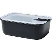 Mepal Vershouddoos EasyClip - 1 l - Vershoudbakjes met schuifsluiting - Geschikt voor magnetron. stoomoven. koelkast en vriezer - Nordic black