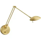 Knapstein LED-wandlamp Ninja, dimbaar, messing / goud, Woon-/ Eetkamer, metaal, Modern, LED wandlamp
