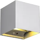 Reality LED-wandlamp buiten met bewegingssensor Talent, alu / grijs / zink, metaal, Modern, LED wandlamp buiten