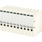 Leitz ordner 1007/1008, A4, rugbreedte 52 mm, 10 stuks, wit