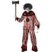 Atosa Clown Halloween Men Costume Rood XL Kinderen