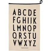 Design Letters Premium classic theedoek 50x70cm ABC-zwart