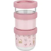Mepal Mio Snackbox stack 3-delig Little Dutch - 550 ml - Stapel zo veel als je nodig hebt - Magnetron- en vaatwasmachinebestendig - Fairy Garden