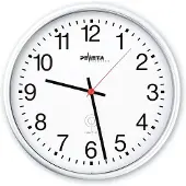 Peweta wandklok, Arabische cijfers, 1,5V, 250mm, wit