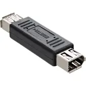 InLine FireWire 400 koppelstuk met 6-pins (v) - 6-pins (v) connectoren / zwart