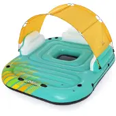 Bestway - Opblaas eiland - 5-persoons - 291x265x83 cm - groen, geel