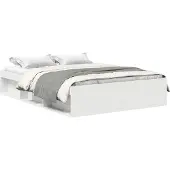 vidaXL Bedframe wit 140x200 cm