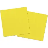 Folat Servetten van papier 33 x 33 cm in het geel - Uni kleuren thema voor verjaardag of feestje - Inhoud: 60x stuks