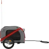 vidaXL Hondenfietstrailer oxford stof en ijzer rood en grijs