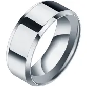 LGT JWLS Heren ring Titanium Zilverkleurig 8mm-16mm
