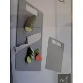 Ernesto Set Snijplanken 2 stuks - Grijs - BPA vrij - Kunststof