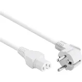 Allteq - Schuko naar C15 apparaatsnoer - 0.5 meter - Wit