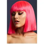 Fever - Lola Neon Pink Pruik - Roze