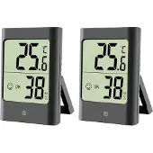 Equivera Huisthermometer - Kamerthermometer - Binnenshuis - Digitale Thermometer - Hygrometer
