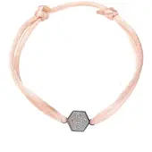 Go Dutch Label Armband touw 5 hoek love Silver/Taupe B2351-6