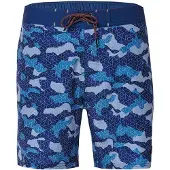 KOROSHI Zwemshorts royal blue/koningsblauw / donkerblauw / lichtgrijs