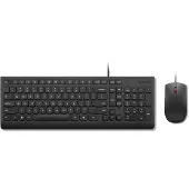 Lenovo 4X31R64414 Set met toetsenbord en muis Kabelgebonden QWERTZ, Duits Zwart