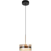 Highlight Hanglamp Enzo 1-lichts Brons/Amber Glas