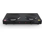 Brock Electronics EP 200 BK, vrijstaand fornuis, zwart, met draaiknoppen aan de voorkant, 0,9 meter hoog, elektrische grill