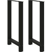 vidaXL Bartafelpoten 2 st 60x(100-101) cm staal zwart